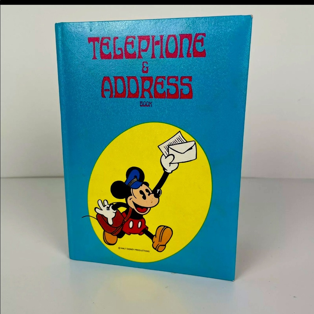 Vtg Mickey Mouse Address Telephone Book Mailman Minnie Japan- 1970s collectible